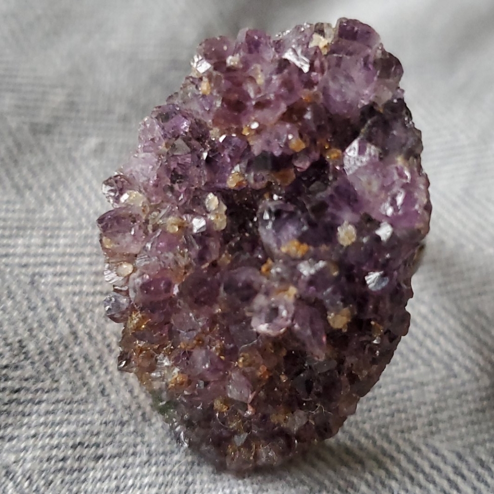 Amethyst Druzy Ring